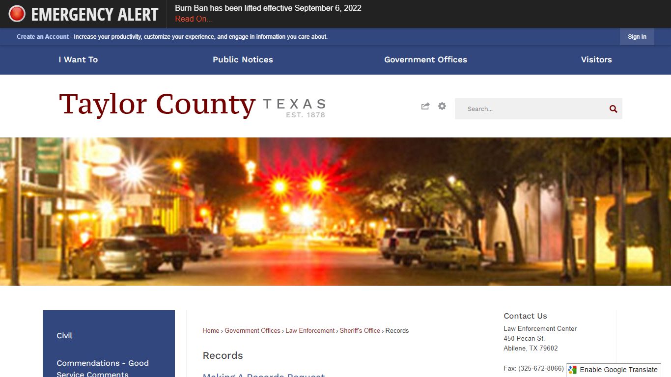 Records | Taylor County, TX - Official Website